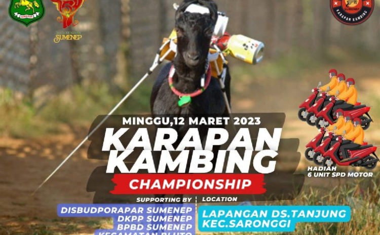Segera Digelar, Karapan Kambing Championsip Sumenep 2023