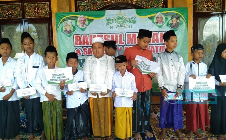  LAZISNU MWCNU Rubaru Bersama BAZNAS Sumenep, Salurkan Beasiswa Santri Bagi Anak Yatim