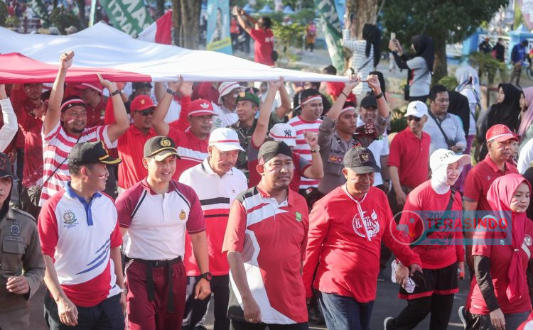 Pemkab Sumenep Gelar Kirab Bendera Sepanjang 78 Meter