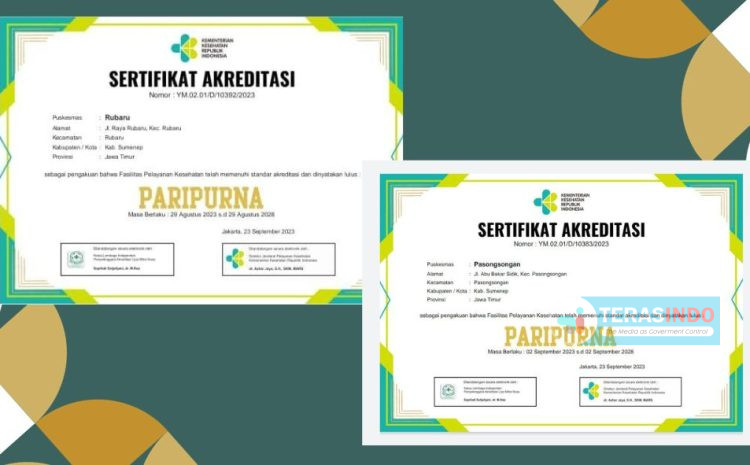  Puskesmas Pasongsongan dan Rubaru Raih Akreditasi Paripurna dari Kemenkes RI