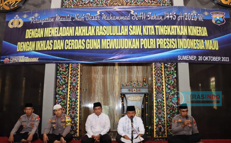  Meneladani Akhlak Rasulullah Shallallahu Alaihi Wasallam, Polres Sumenep Gelar Maulid Nabi