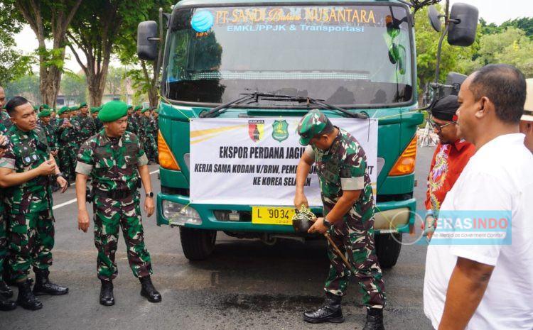  Kodam V/Brawijaya Sukses Lepas Ekspor Jagung Silase Sumenep ke Korea Selatan
