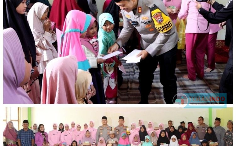  Kapolres Sumenep bersama Ketua Bhayangkari Cabang Sumenep Santuni Anak Yatim di Hari ke-4 Ramadan