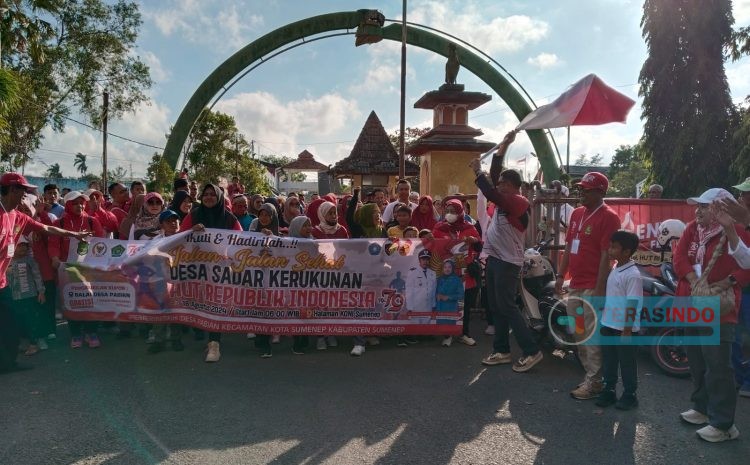  Bertema Desa Sadar Kerukunan, Desa Pabian Rayakan HUT RI ke-79 dengan Jalan-Jalan Sehat