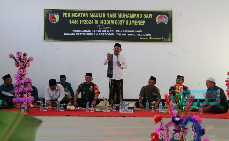  Kodim 0827/Sumenep Gelar Peringatan Maulid Nabi dengan Santunan Anak Yatim