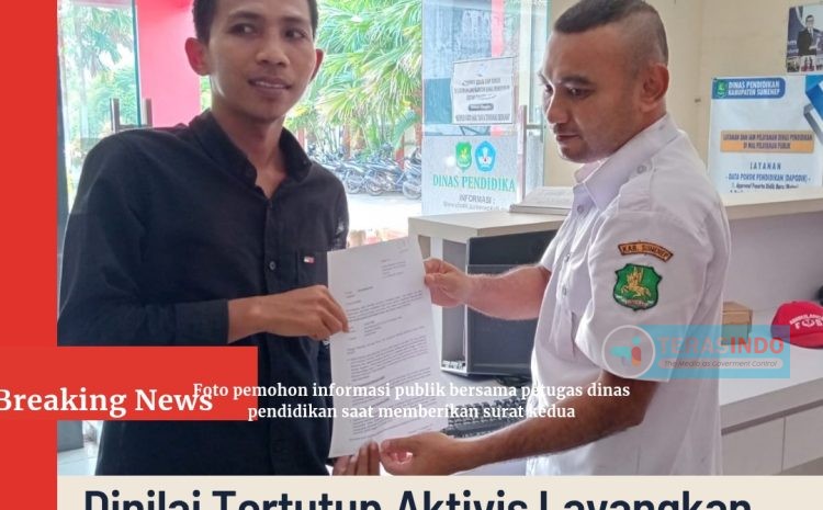 Dinilai Tertutup,Aktivis Layangkan Surat Kedua Kepada Disdik Sumenep Soal Proyek Seragam 3 miliar